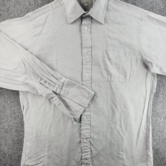 Faconnable USA Cotton Check Large 16.5 Black Shirt Men Button Up French Cuff - Picture 3 of 16